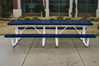 Picture of 10 ft. Rectangular Thermoplastic Picnic Table - Expanded Metal - Portable Frame