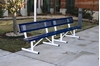 Picture of 10 ft. Bench with Back - Thermoplastic Coated Steel - Regal Style - Portable