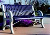5 Ft. Bench With Back - Thermoplastic Coated Steel And Cast Aluminum Legs - Classic Style - Portable