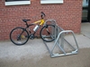 Picture of A Frame 18 Space Bike Rack - 10 foot - Galvanized Steel - Portable
