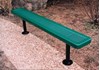 Picture of 8 ft. Bench without Back - Thermoplastic Coated Steel - Perforated Style - Surface Mount