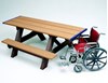 ADA Rectangular Picnic Table 8 Ft. Recycled Plastic - Portable