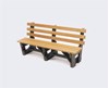 6 Ft. Recycled Plastic Bench With Back - Boardwalk Style - Portable