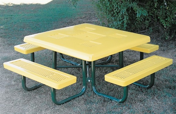 Picture of Child's Semi-Solid Square Picnic Table - Thermoplastic Expanded Metal - Portable