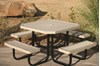 Picture of Octagonal Thermoplastic Steel Picnic Table - Regal Style - Portable