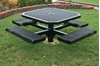 Picture of Octagonal Picnic Table - Thermoplastic Steel - Perforated Style - Inground