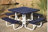 Picture of Square Thermoplastic Picnic Table - Expanded Metal - Portable