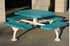 Picture of Octagonal Picnic Table - Thermoplastic Steel - Perforated Style - Portable