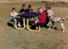 Picture of 6 ft. Children's Rectangular Thermoplastic Steel Picnic Table - Regal Style - Portable