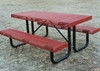 Picture of 6 ft Rectangular Thermoplastic Steel Picnic Table - Regal Rolled Style