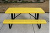 6 ft Thermoplastic Steel Picnic Table -  Perforated Style