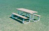 Picture of 6 ft Wooden Picnic Table - 2 3/8" Welded Frame - Portable