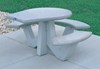 ADA Round Concrete Picnic Table - Bolted Frame - Portable