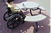 Picture of ADA Concrete Round Picnic Table - Metal Frame - Portable