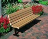 6 Ft. Recycled Plastic Bench - Steel Frame - Contour - Surface Mount