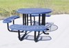 ADA Round Thermoplastic Picnic Table - Expanded Metal 