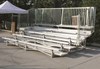 Picture of 27 ft. Low Rise 5 Row Bleachers with Guardrails - All Aluminum 
