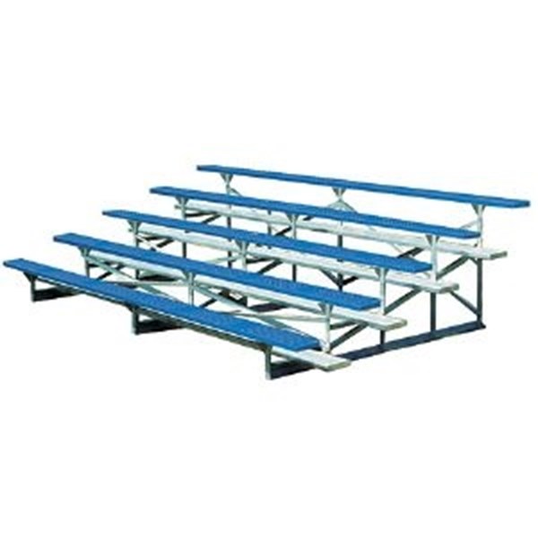 15 ft. 5 Row Bleachers - Plastisol Steel Seats with Galvanized Frame