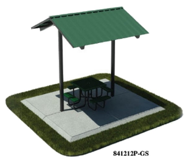 Picture of 12x12 Foot All-Steel Mini Shelter - Inground Mount