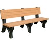 Picture of 6 Ft. Recycled Plastic Bench with Back - Deluxe Style - Portable 
