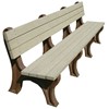 Picture of 8 Ft. Recycled Plastic Park Bench with Back - Deluxe Style - Portable 