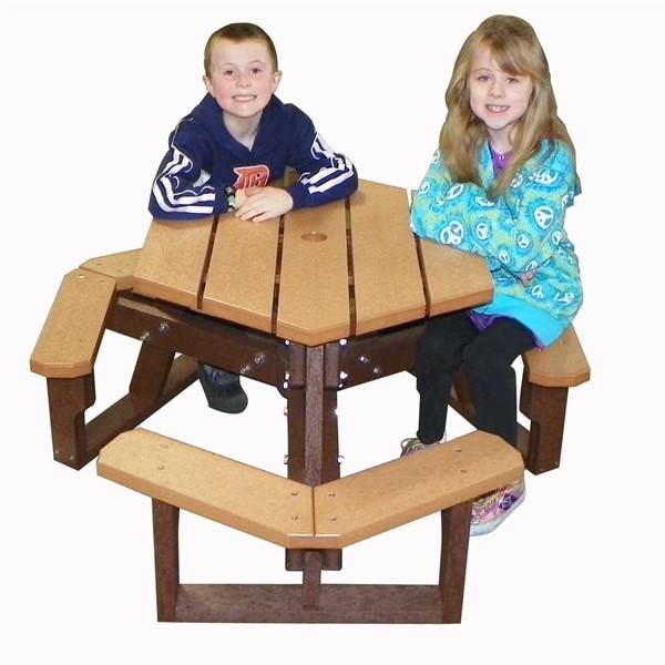 Picture of Child's Hexagon Picnic Table - Recycled Plastic - Portable
