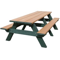Picture of 8 ft. Recycled Plastic Rectangular Picnic Table - Portable
