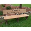 6 Ft. Recycled Plastic Custom Memorial Logo Bench With Back - Portable