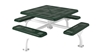 Picture of Square Picnic Table - Thermoplastic Perforated Metal - Portable