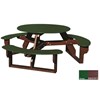 Picture of Recycled Plastic Round Picnic Table - Three Attached Benches - Portable