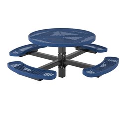 Round Thermoplastic Steel Picnic Table - Regal Style