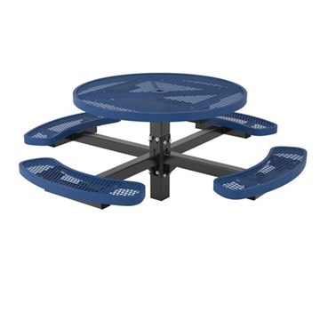 Round Thermoplastic Steel Picnic Table - Regal Style