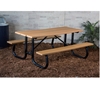 Picture of 6 ft Recycled Plastic Picnic Table - Welded Frame - Portable