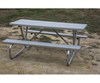 8 Ft Aluminum Picnic Table - Bolted Steel Frame - Portable