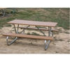 Picture of 8 ft Recycled Plastic Picnic Table - Bolted Steel Frame - Portable