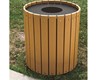 Picture of 32 Gallon Recycled Plastic Trash Can with Lid and Liner