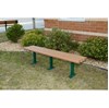 6 Ft. Recycled Plastic Bench Without Back - Steel Frame - Inground Or Surface Mount