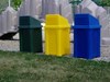Picture of 32 Gallon Trash Can with Liner and Push Door Lid