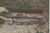 6 Ft. Recycled Plastic Bench With Back - Galvanized Tube - Portable