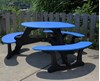 Recycled Plastic Round Picnic Table - Portable