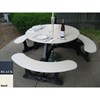Recycled Plastic Round Picnic Table - Portable