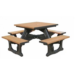 Picture of Recycled Plastic Square Picnic Table - Portable