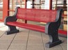 Picture of 6 1/2 ft. Bench with Back - Precast Concrete and Metal Armor- Portable