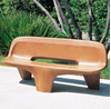 Picture of 77" Contour Tripod Bench with Back - Concrete - Portable