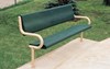 6 Ft. Bench With Back - Perforated Powder Coated Steel - Inground Mount