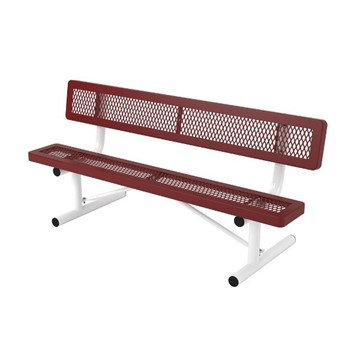 Bench With Back - Expanded Metal - Regal Style