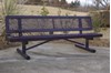 Picture of Child's 6 ft. Bench with Back - Thermoplastic Coated Steel - Expanded Metal - Regal Style - Portable