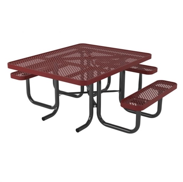 ADA Square Thermoplastic Picnic Table - Perforated Style