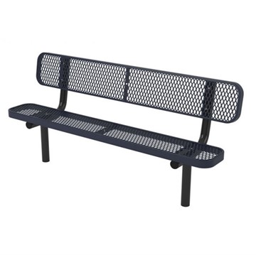Picture of 6 ft. Bench with Back - Thermoplastic Expanded Metal