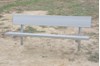 6 Ft. Aluminum Park Bench With Back - Galvanized Frame - Inground Mount